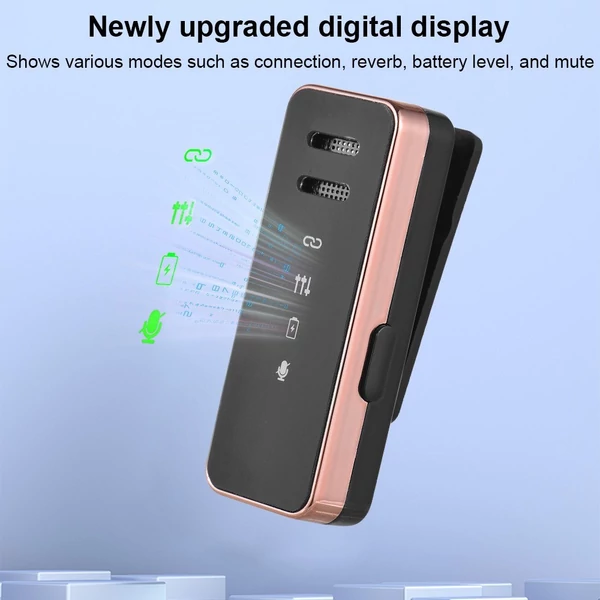 S18 Mini vezeték nélküli Lavalier mikrofon mobiltelefonhoz, 360°-os, gömbölyű hajtókamikrofon kijelző zajcsökkentéssel