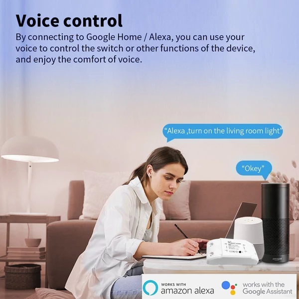 Intelligens WiFi lámpakapcsoló, WiFi+BT 10A RF vezeték nélküli távirányító kapcsolókészlet (6 db)